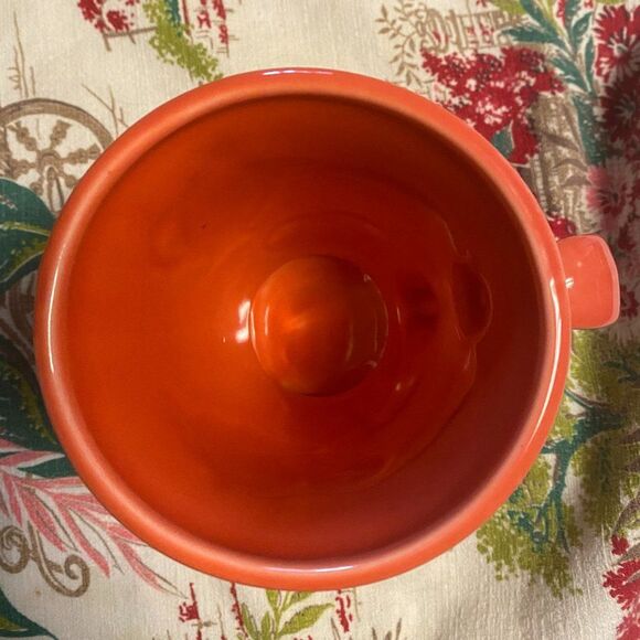 Fiestaware Rare Retired Persimmon Pedestal Mug - Picture 3 of 7
